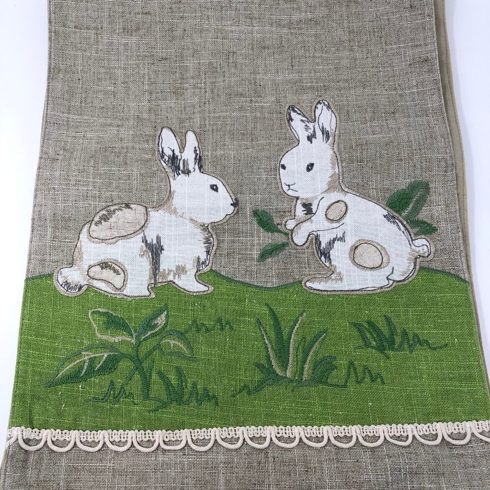 Bella Lux Rabbit Bunny Easter Table Runner